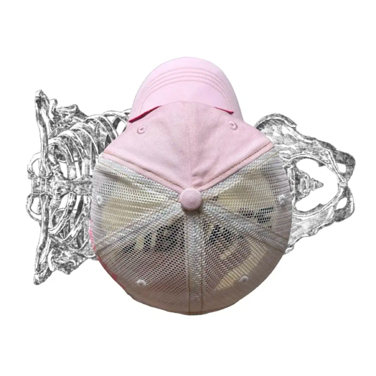 【ピンク】Von Dutch ボンダッチ　メッシュ帽　レディース　新品 Von Dutch ボンダッチ メッシュキャップ 帽子 ダメージ ピンク