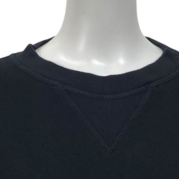 メゾンマルジェラ Maison Margiela パンチホール スウェットシャツ 20 AW トレーナー クルーネック 黒 綿 M 9号 レディース S 5 W 099