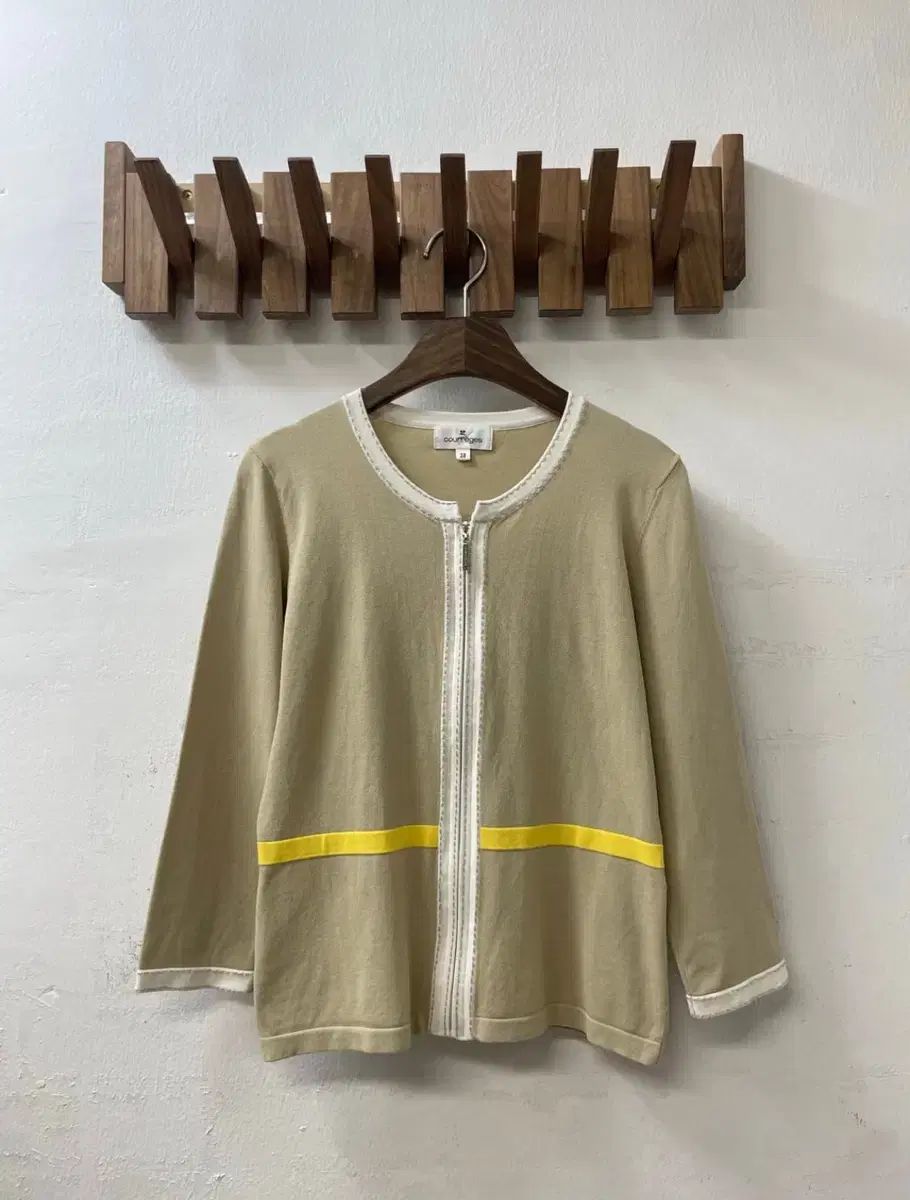 Courreges クレージュ Coureeges ジッパー カーディガン