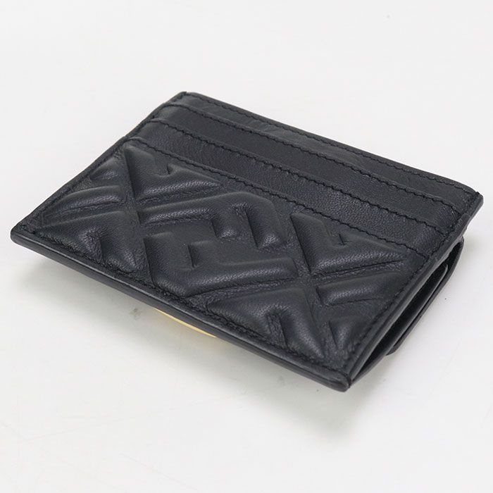 最終お値下げ❗️FENDI フェンディ　レザーバレッタ　ブラック FENDI フェンディ バゲット 8M0423 カードケース/ナッパレザー