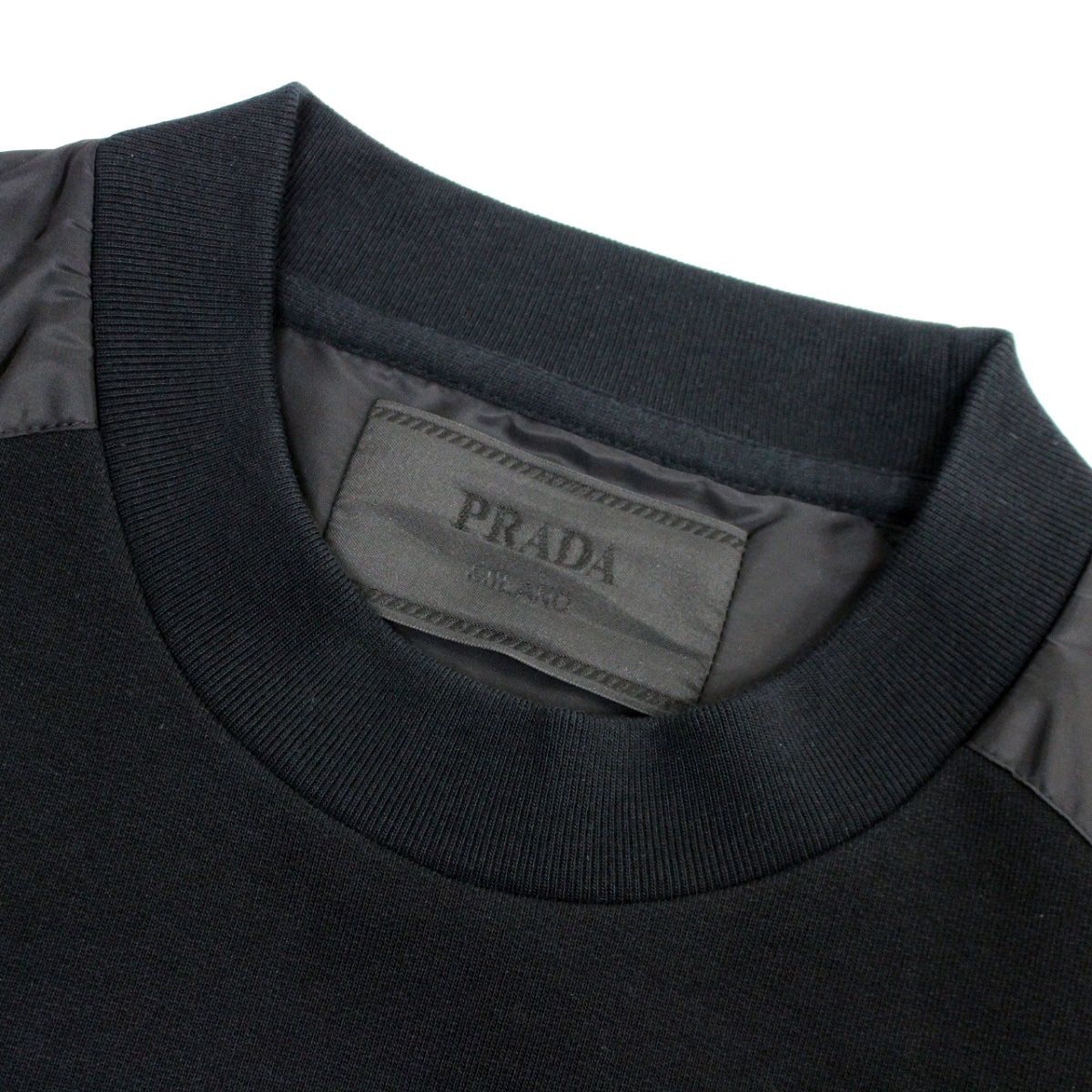 2 PRADA プラダ UJL21A 10UF ブラック ロゴ スウェット
