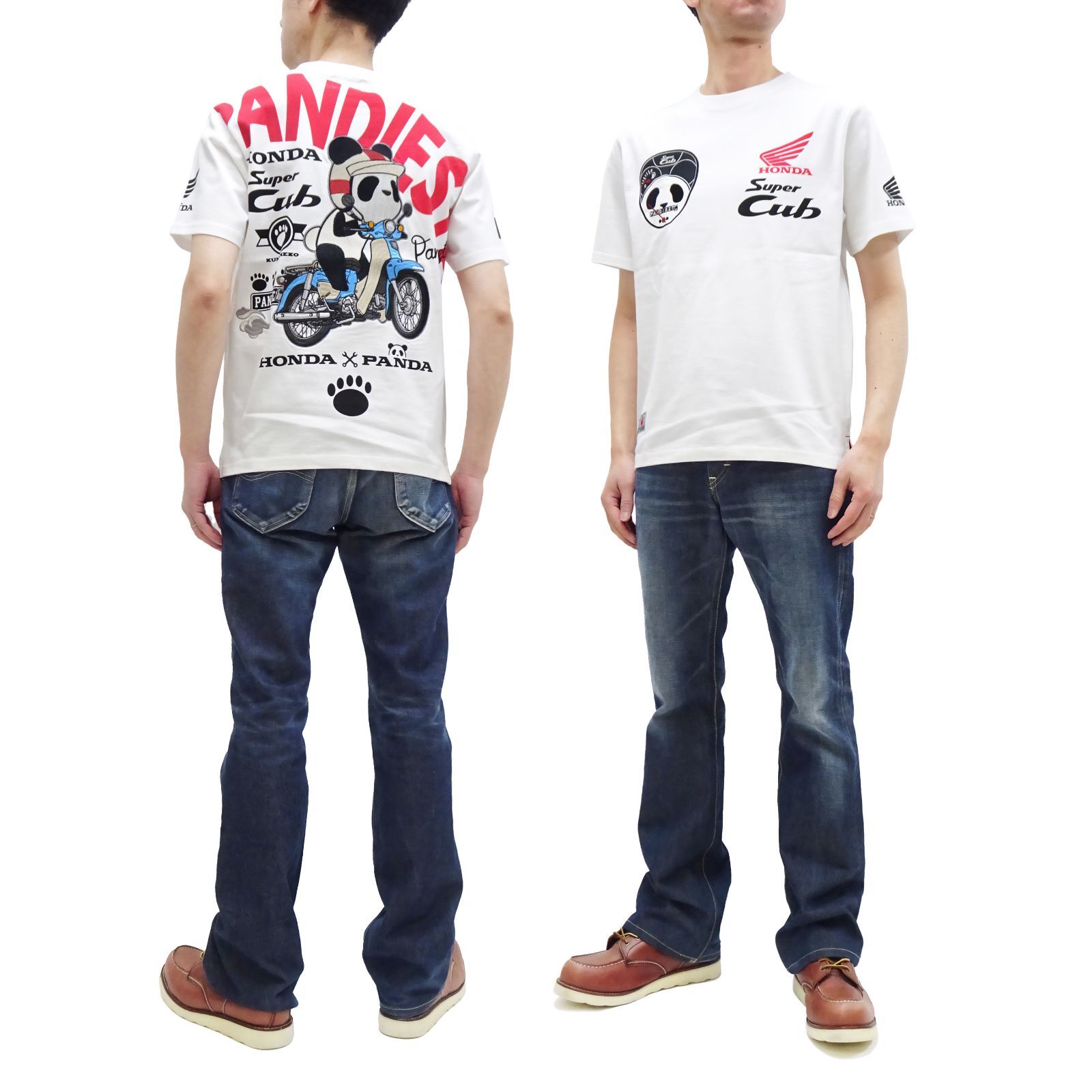 PANDIESTA JAPAN × HONDA コラボ Tシャツ スーパーカブ パンダ/黒M