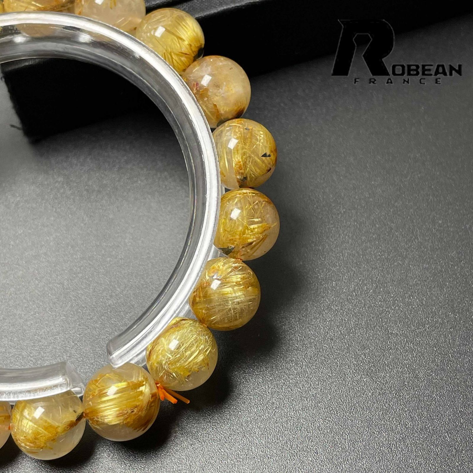 レア EU製 定価11万円☆ROBEAN・タイチンルチル☆黄金針水晶