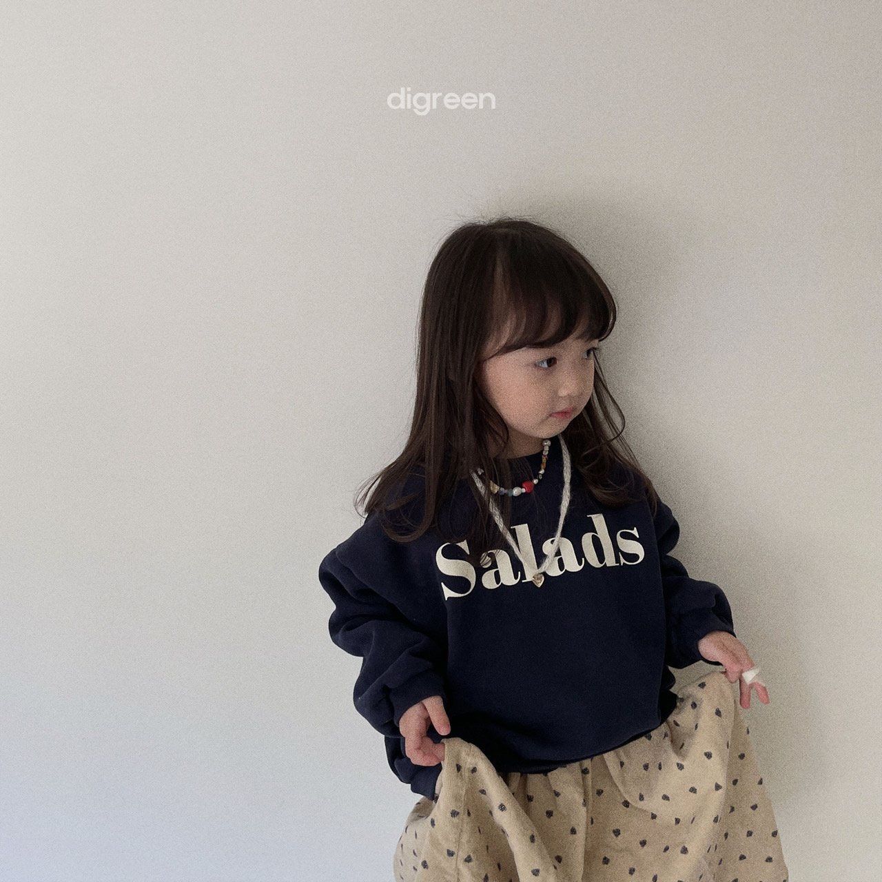 人気の福袋 開店祝い 新品、未使用 digreen/salads sweatshirt【navy