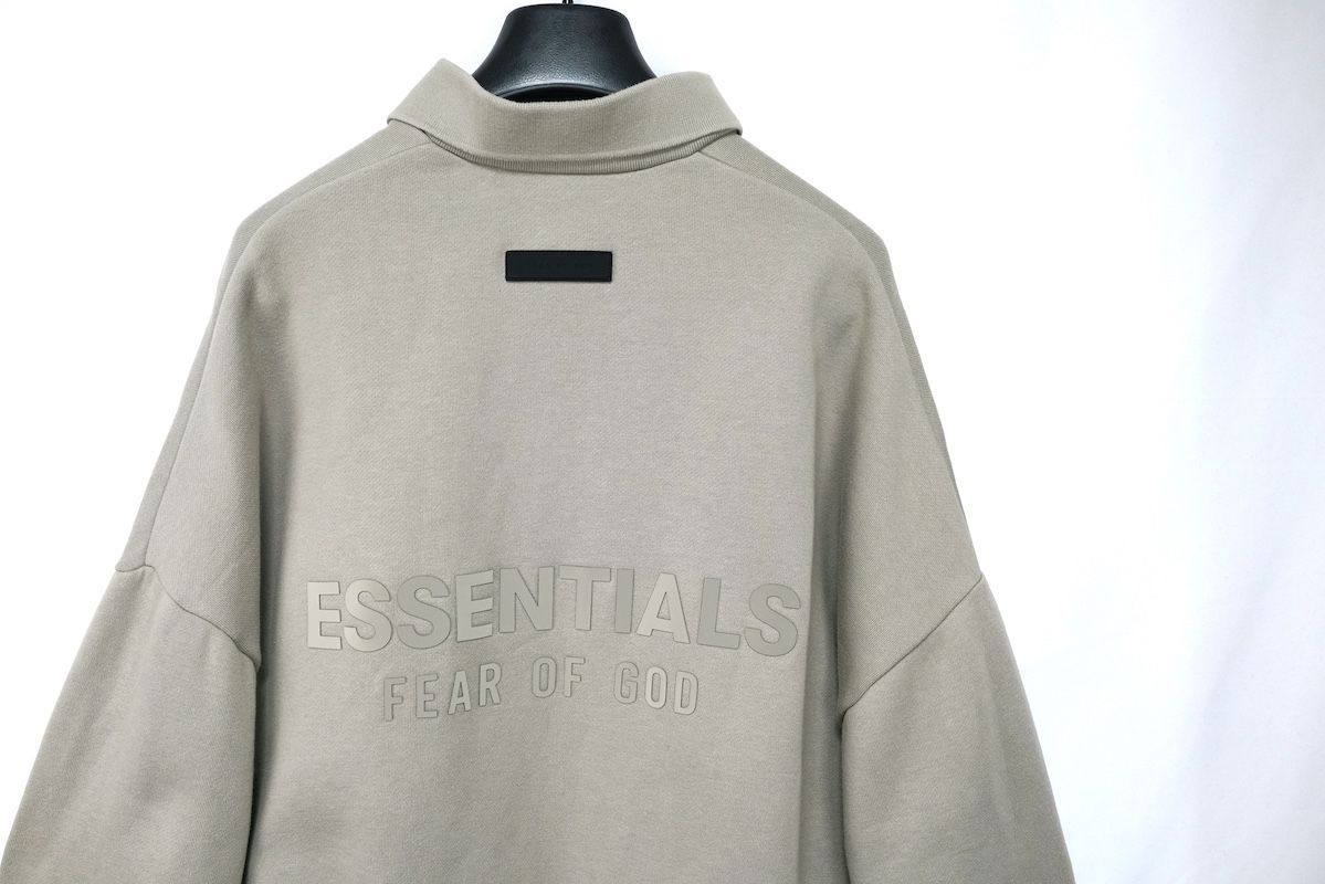 ESSENTIALS FEAR OF GOD ポロシャツ スウェット M FEAR OF GOD ESSENTIALS＞ フリース ポロシャツ