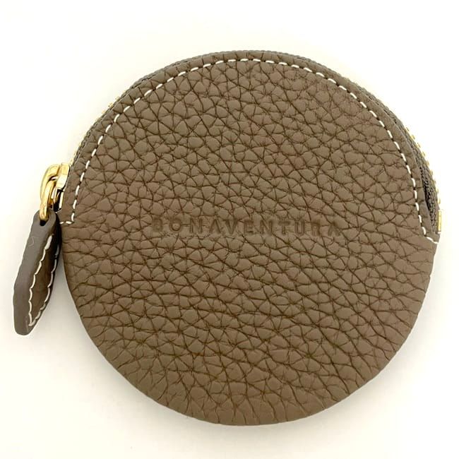 新品 BONAVENTURA ベージュ コインケース BONAVENTURA コインケース ラウンド シュリンクレザー