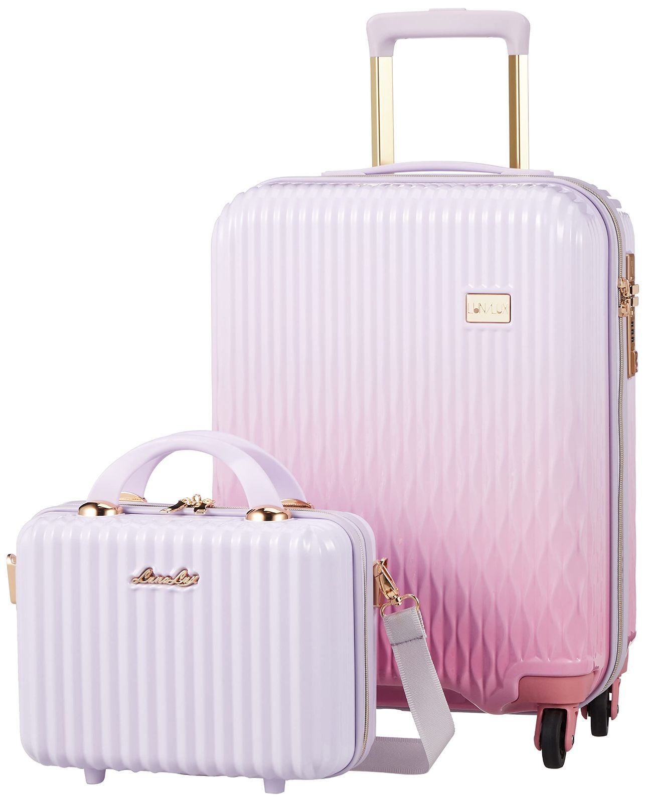 スーツケース　小型　ピンク艶あり機内持ち込み可　軽量キャリーケース　Sサイズ