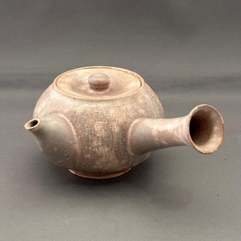 清水焼御本手横手急須 陶製茶こし