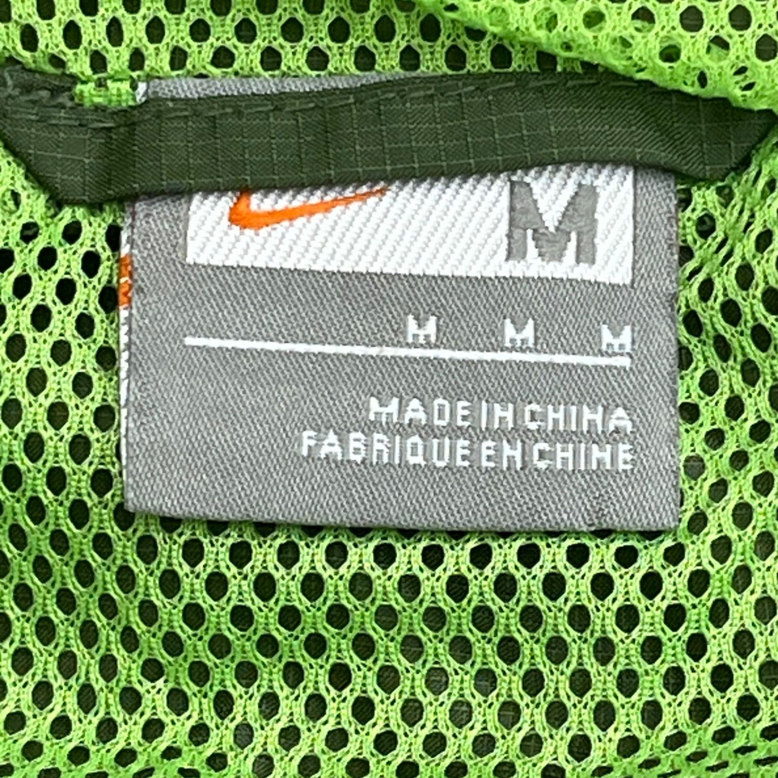 NIKE ナイキ 裏メッシュ フルジップ ベスト M カーキ 蛍光 緑