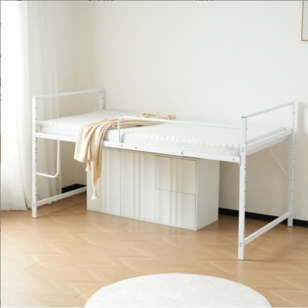 高さ110cm ロフトベッド パイプベッド シングルベッド ロータイプ 収納 北欧風 大人 一人暮らし スチール 高さ調整 耐荷重120kg 耐震 爆買 TALLINNNEXPO_COM