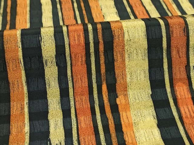 平和屋着物▽羽織 反物 羽尺 本臈纈染め 縞 正絹 逸品 未使用 AAAW6492iu