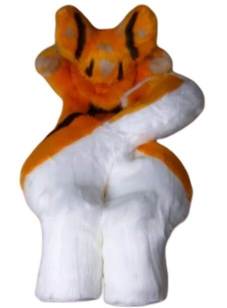 着ぐるみ ケモノ体 オレンジ Bタイプ 全身 ケモノ マスク ファースーツ