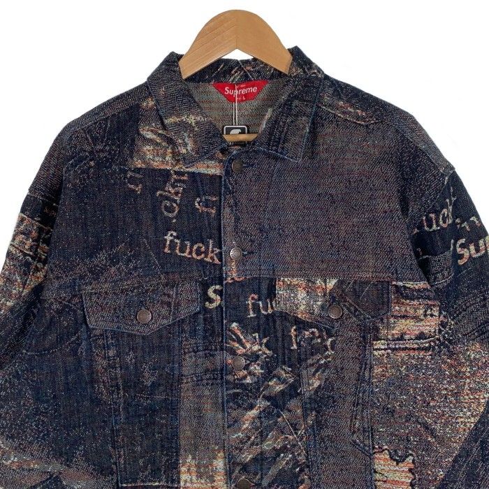 supreme アーカイブデニムジャガードトラッカージャケット希少サイズ Archive Denim Jacquard Trucker Jacket | Supreme 23ss
