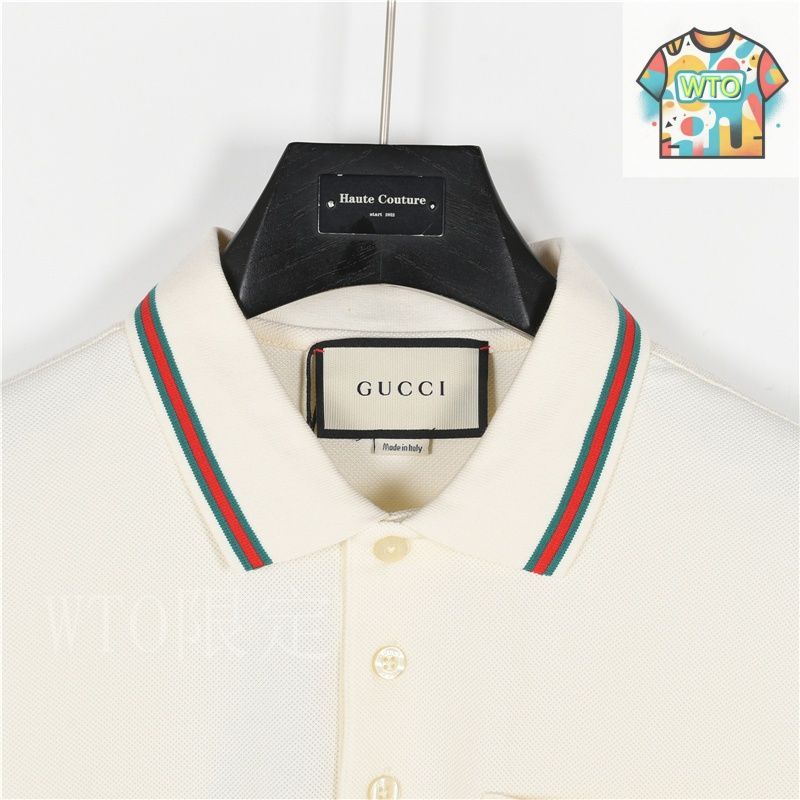 【は】GUCCI 黒 ポロシャツ 刺繍付き襟 楽天市場】グッチ GUCCI ウェブ ストライプ カラー（襟）付き