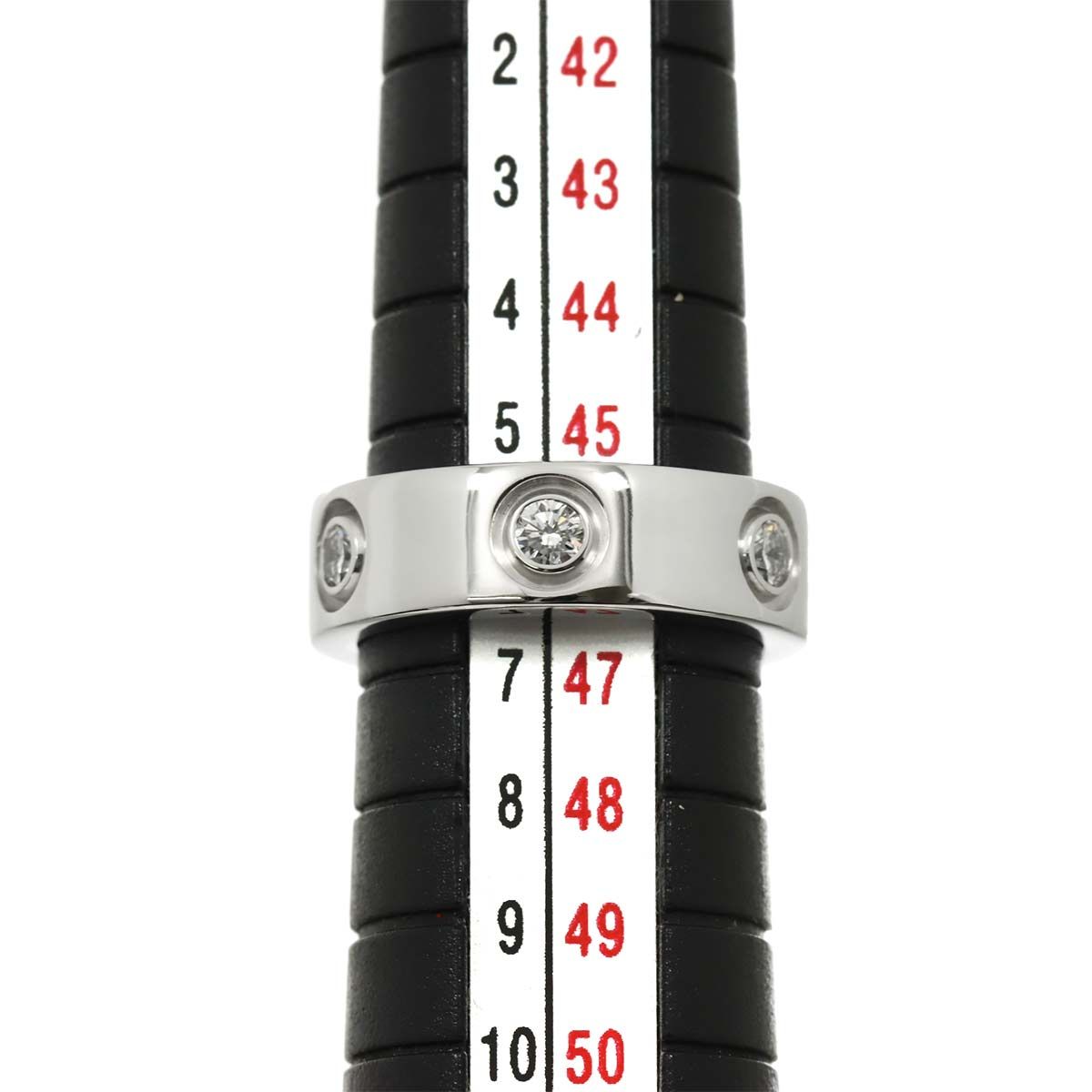 カルティエ Cartier ラブ 46 リング フル ダイヤ 6P K18 WG ホワイトゴールド 750 指輪 Love Ring 90295764 FORTGASGNV_COM_BR