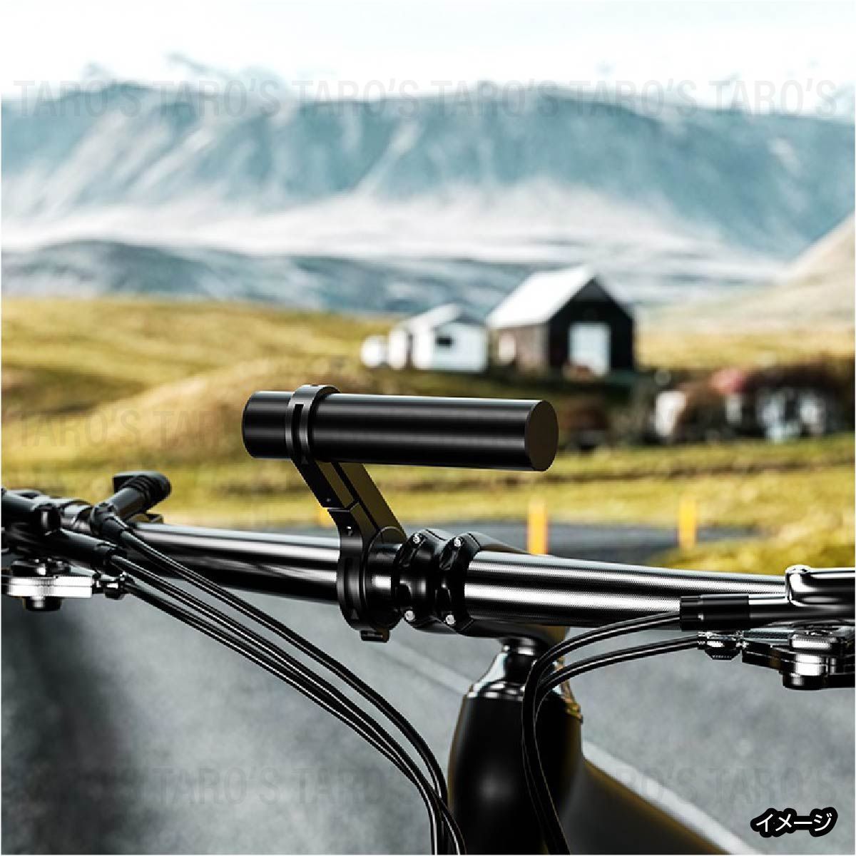 日本全国送料無料! ハンドルバー 拡張ブラケット 自転車 スマホホルダー アルミ 軽量 エクステンダー エクステンションマウント ホルダー 延長 シングル