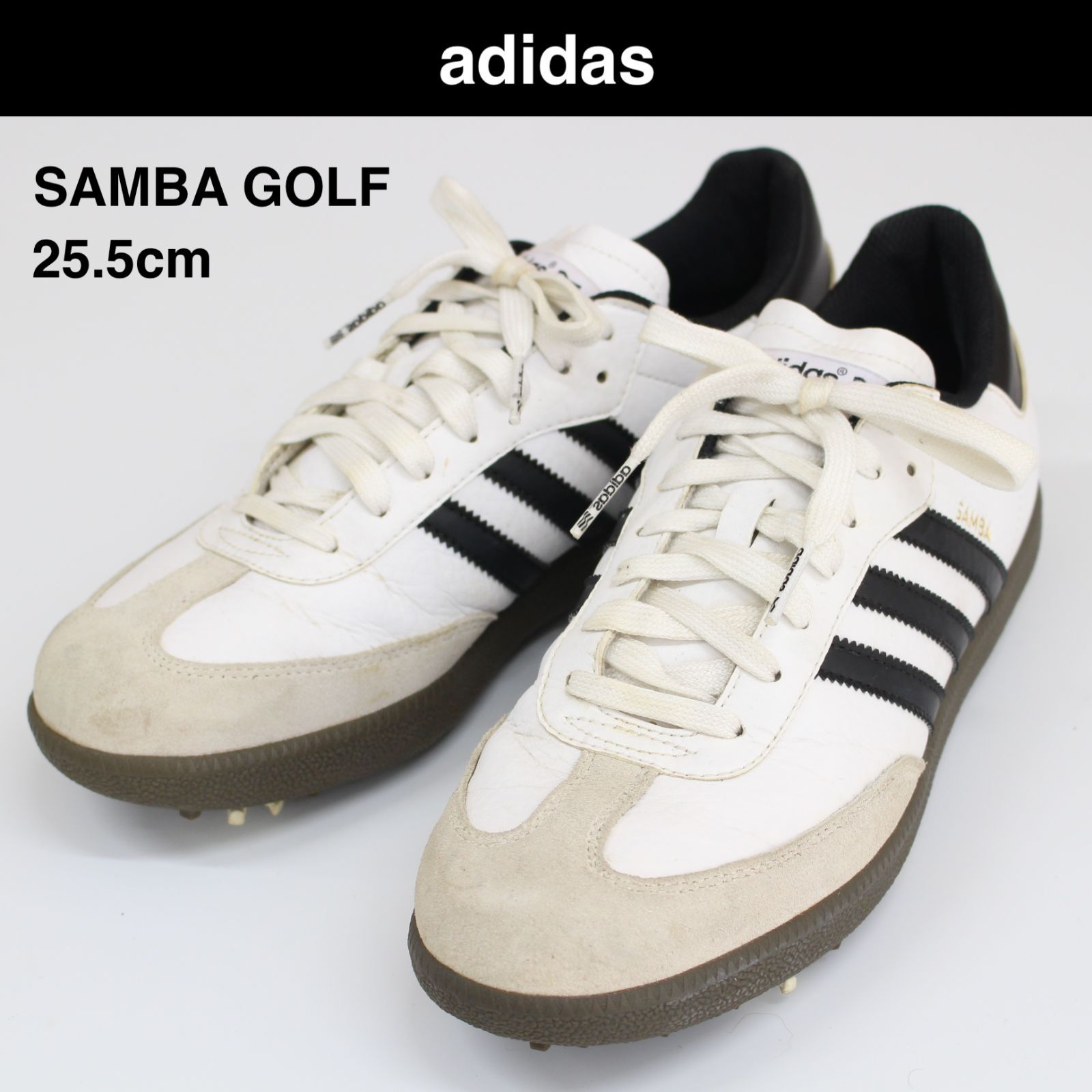 A899】adidas SAMBA GOLF ゴルフシューズ 25.5cm - 【31日〜5日発送