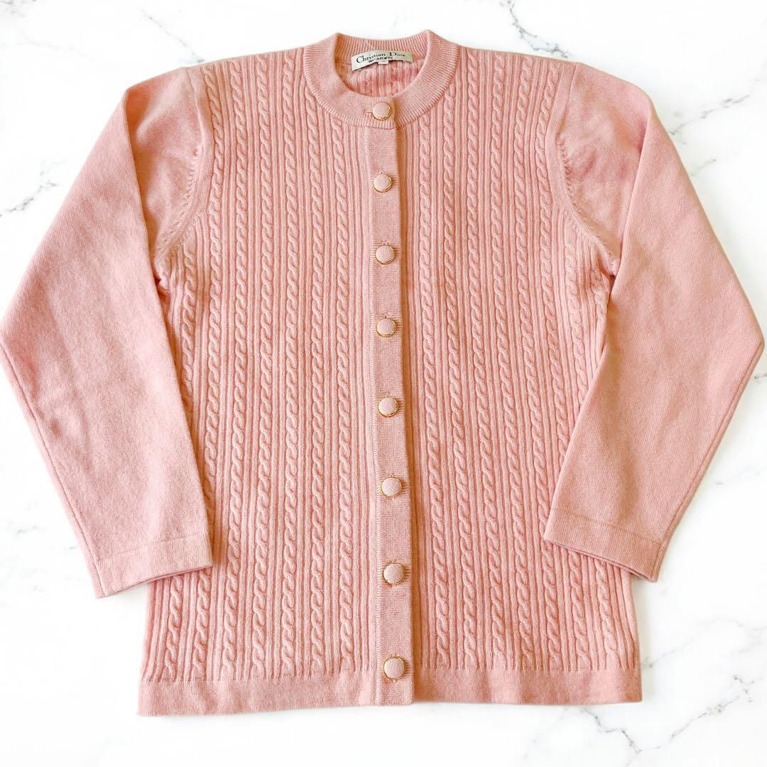 Dior ディオール カーディガン ピンク ニット セーター M〜L 希少人気