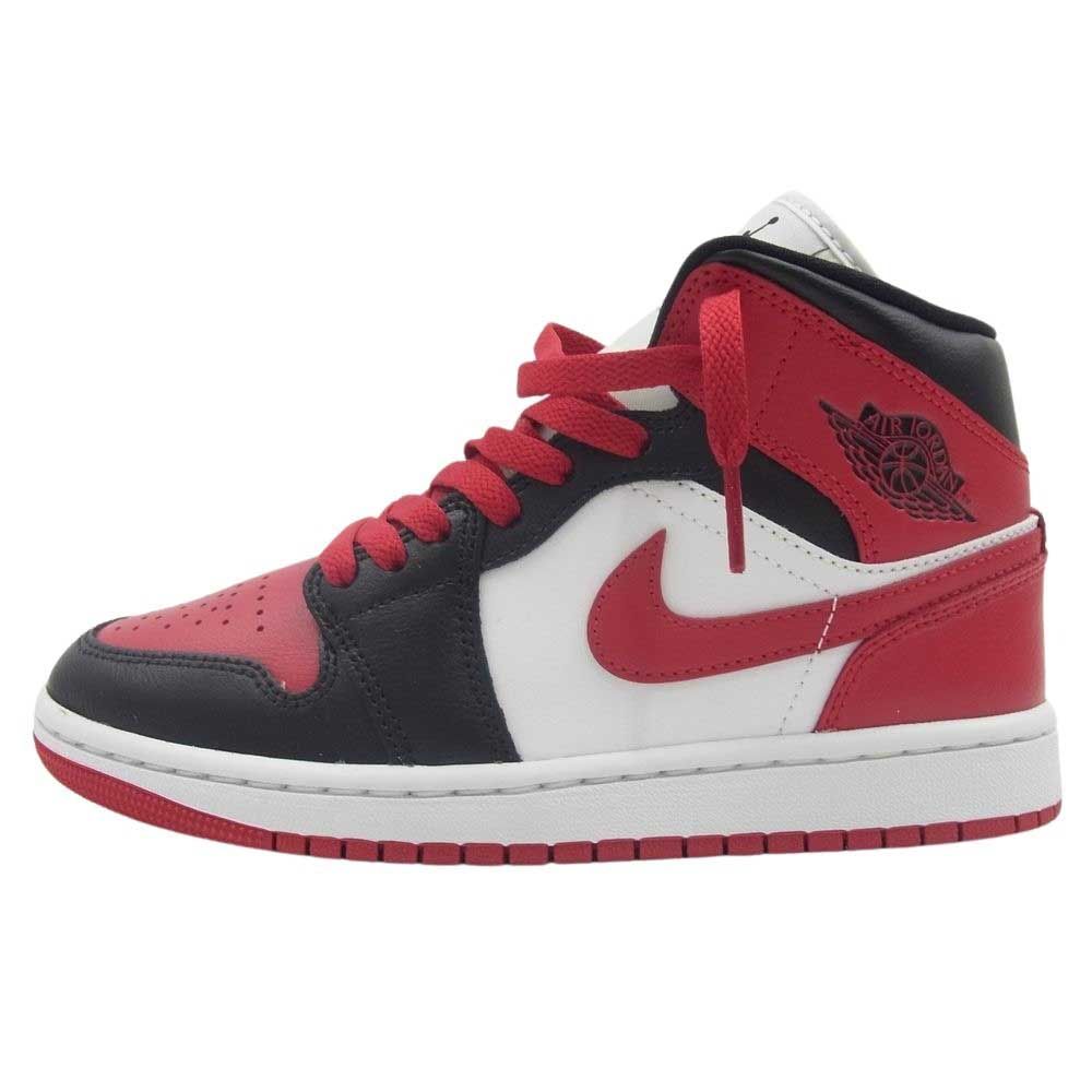 NIKE AIR JORDAN ナイキ ジョーダン BQ6472-079 Womens AJ 1 Mid Bred Toe ウィメンズ エアジョーダン1  ミッド ブレッド トゥ スニーカー ブラック系 レッド系 ホワイト系 23cm【美品】【中古】 - メルカリ