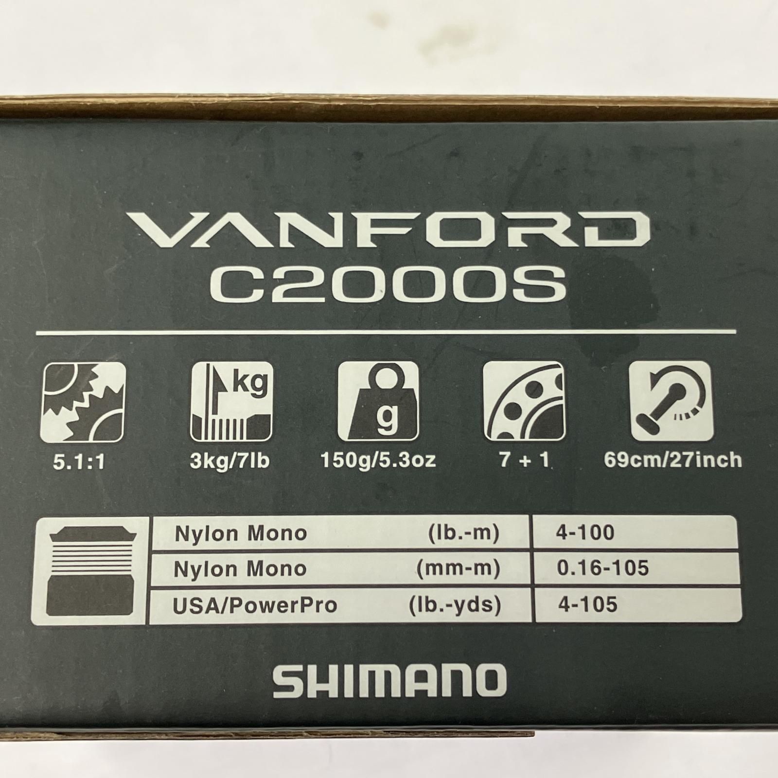 △△SHIMANO シマノ スピニングリール 20 ヴァンフォード C2000S