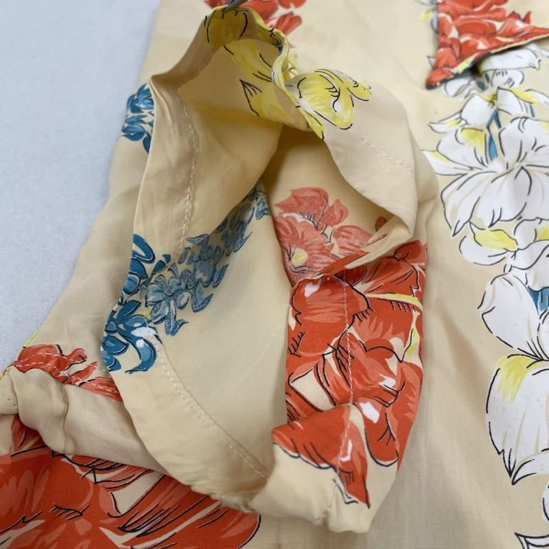 ビームス BEAMS サンサーフ 雷門 アロハシャツ 半袖 S 総柄 レーヨン SUN SURF サンサーフ シャツ、ブラウス 半袖 別注 ビームス 東洋