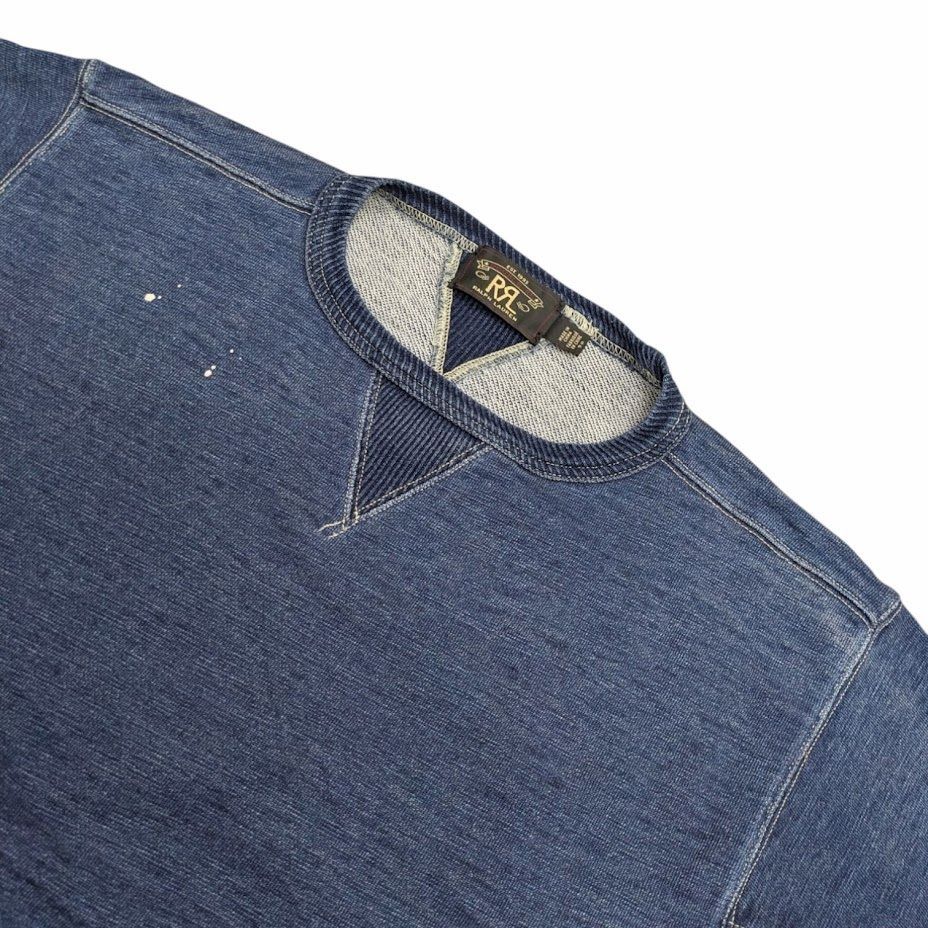 美品 RRL リペア エイジング 加工 両V スウェット シャツ L