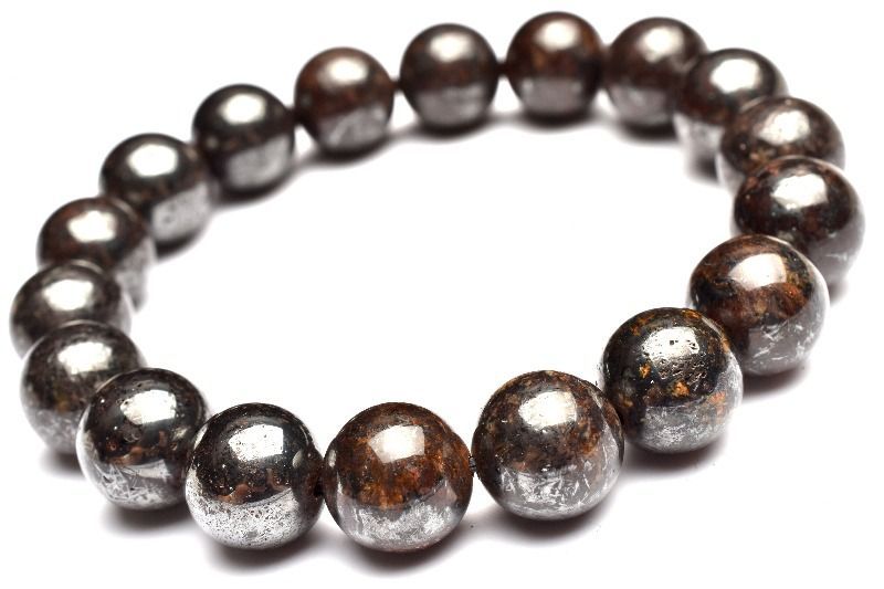 １点物 サハラ砂漠産 コンドライト隕石 サハラNWA869隕石 11mm ブレスレット パワーストーン 天然石 _MA8216