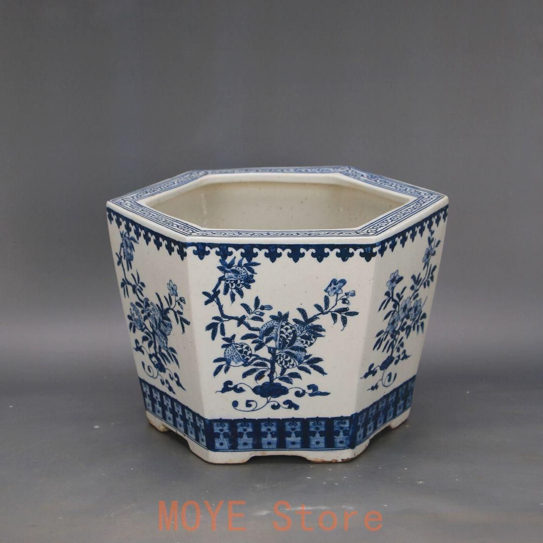 青花満工六方鉢 盆栽鉢 植木鉢 多肉植物鉢 小品盆栽鉢 山野草鉢 青花満工六方鉢 盆栽鉢 植木鉢 多肉植物鉢 小品盆栽鉢 山野草鉢
