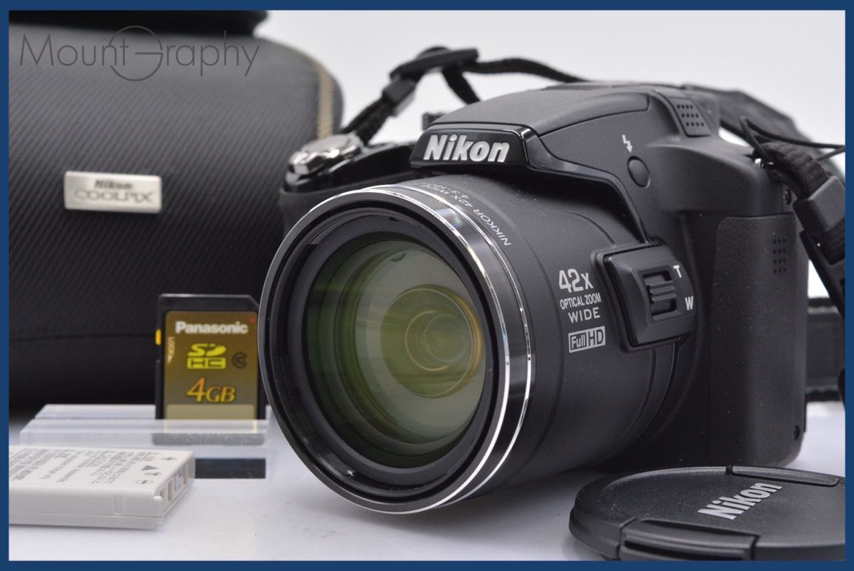 上 ニコン Nikon COOLPIX P510 42x メモリーカード バッテリー カメラケース レンズキャップ付属 完動 同梱可 yk2687