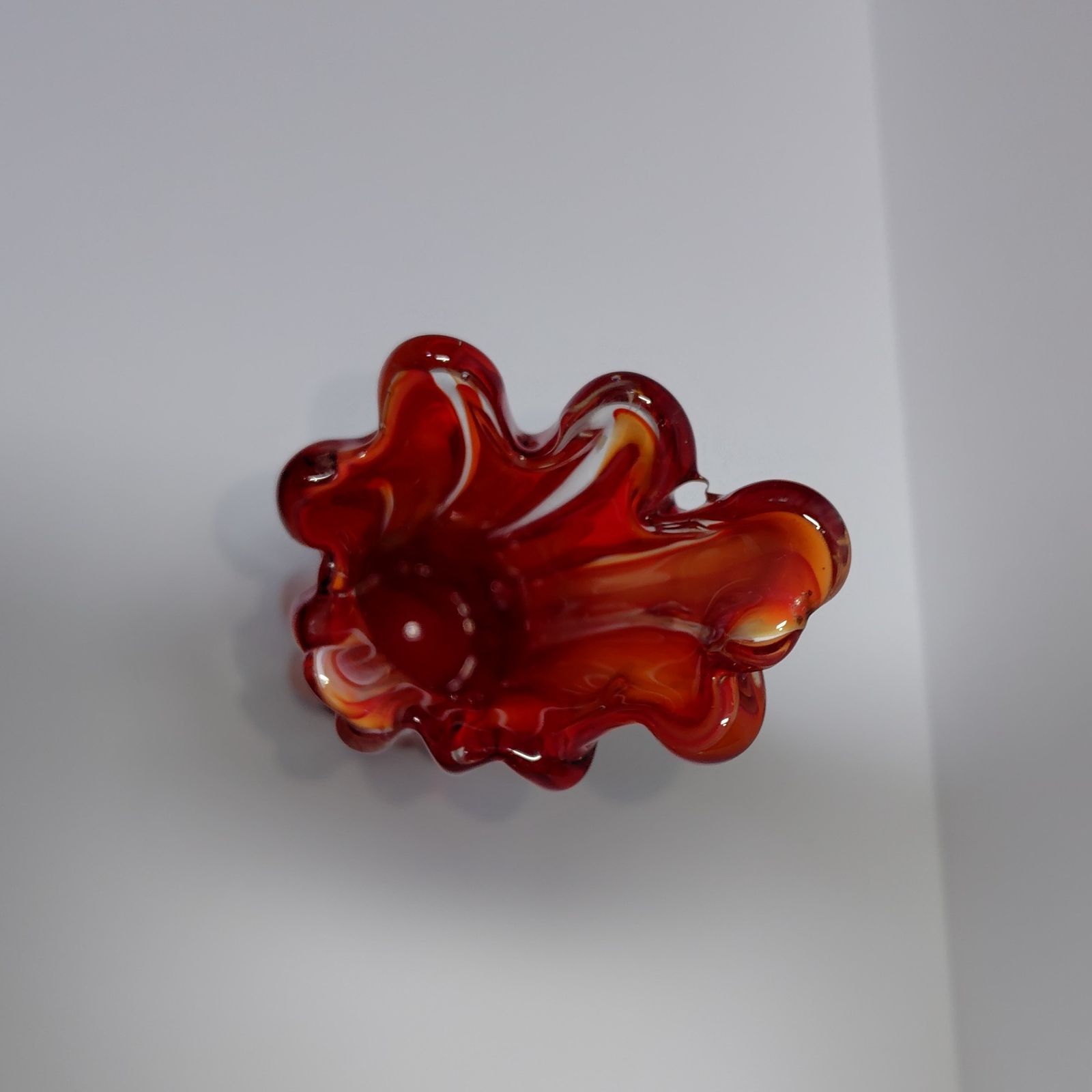 花瓶 赤 レッド フラワーベース ヴィンテージ Vintage red glass flower vase/ビンテージ レッド ガラス