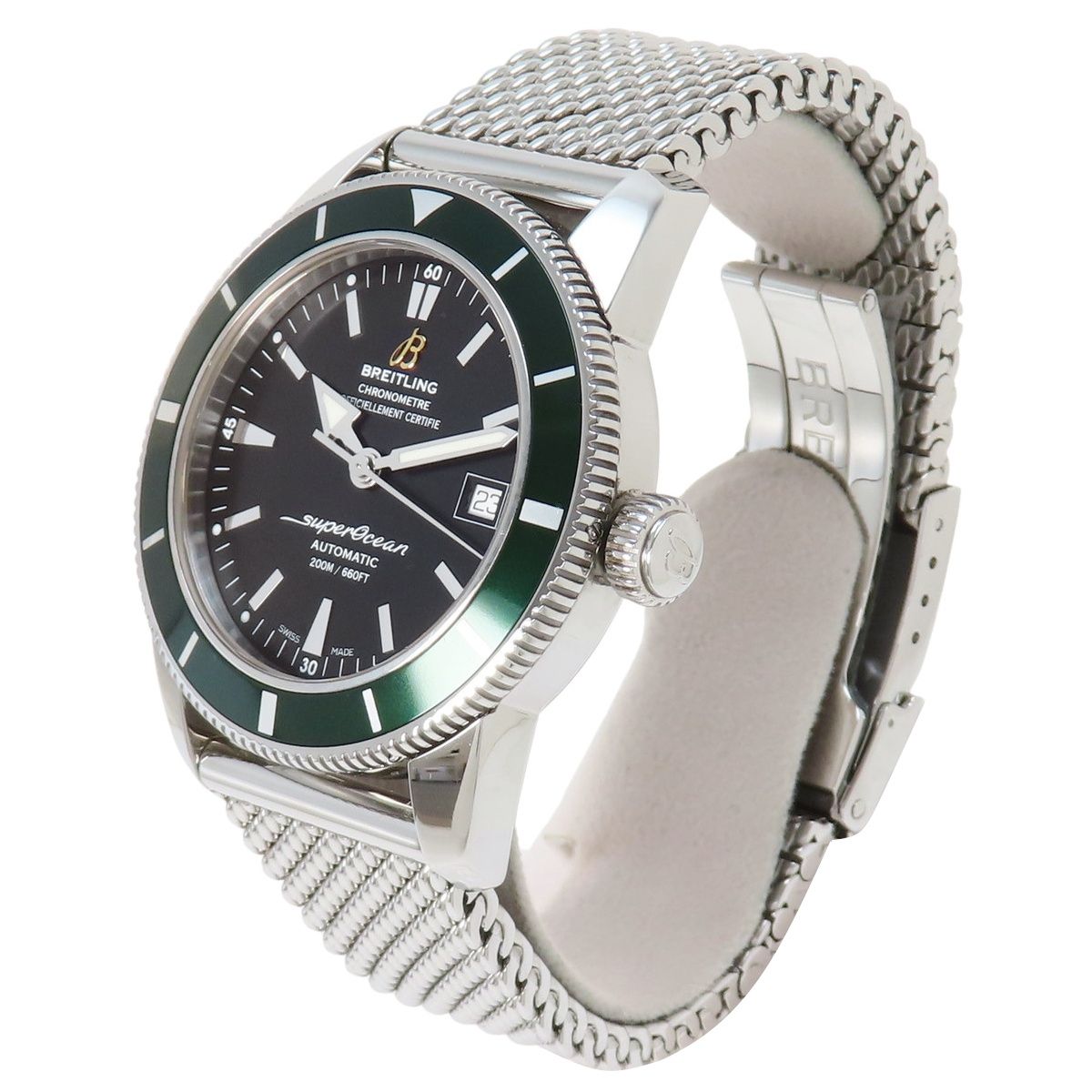 ブライトリング スーパーオーシャンヘリテージ42 A17321 SS 自動巻き 腕時計 ブラック シルバー メンズ 41100089826 アラモード