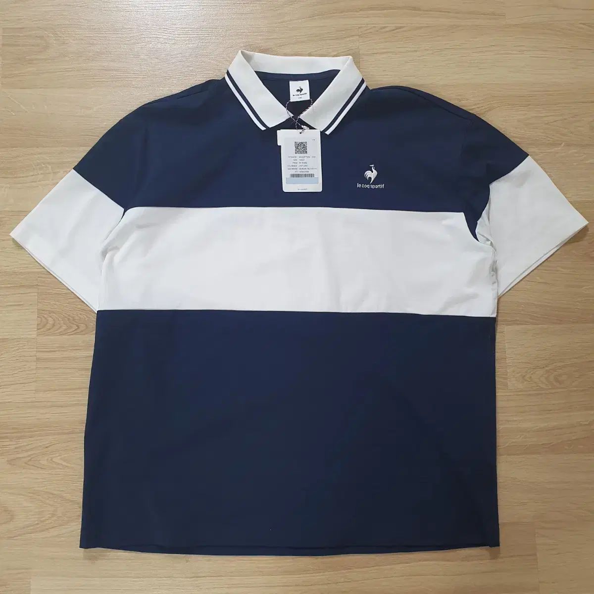 【雷市場（ポンジャン）商品韓国直送】le coq sportif(ルコックスポルティフ) ボーダー柄 ポロTシャツ