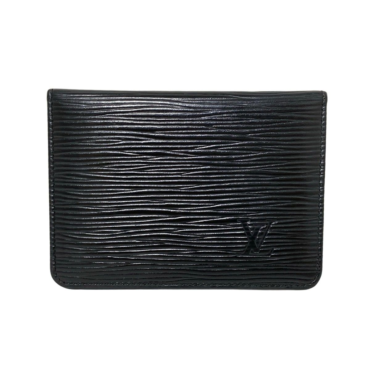 LOUIS VUITTON ルイヴィトン パスケース エピ ポルト2カルトヴェルティカル M63202 ノワール マルティエ刻印 レザー