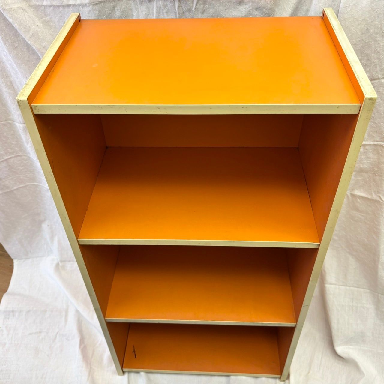 ビンテージ オレンジ 3段ボックス BOX 三段 カラーボックス(オレンジ) 昭和レトロ レトロなカラー