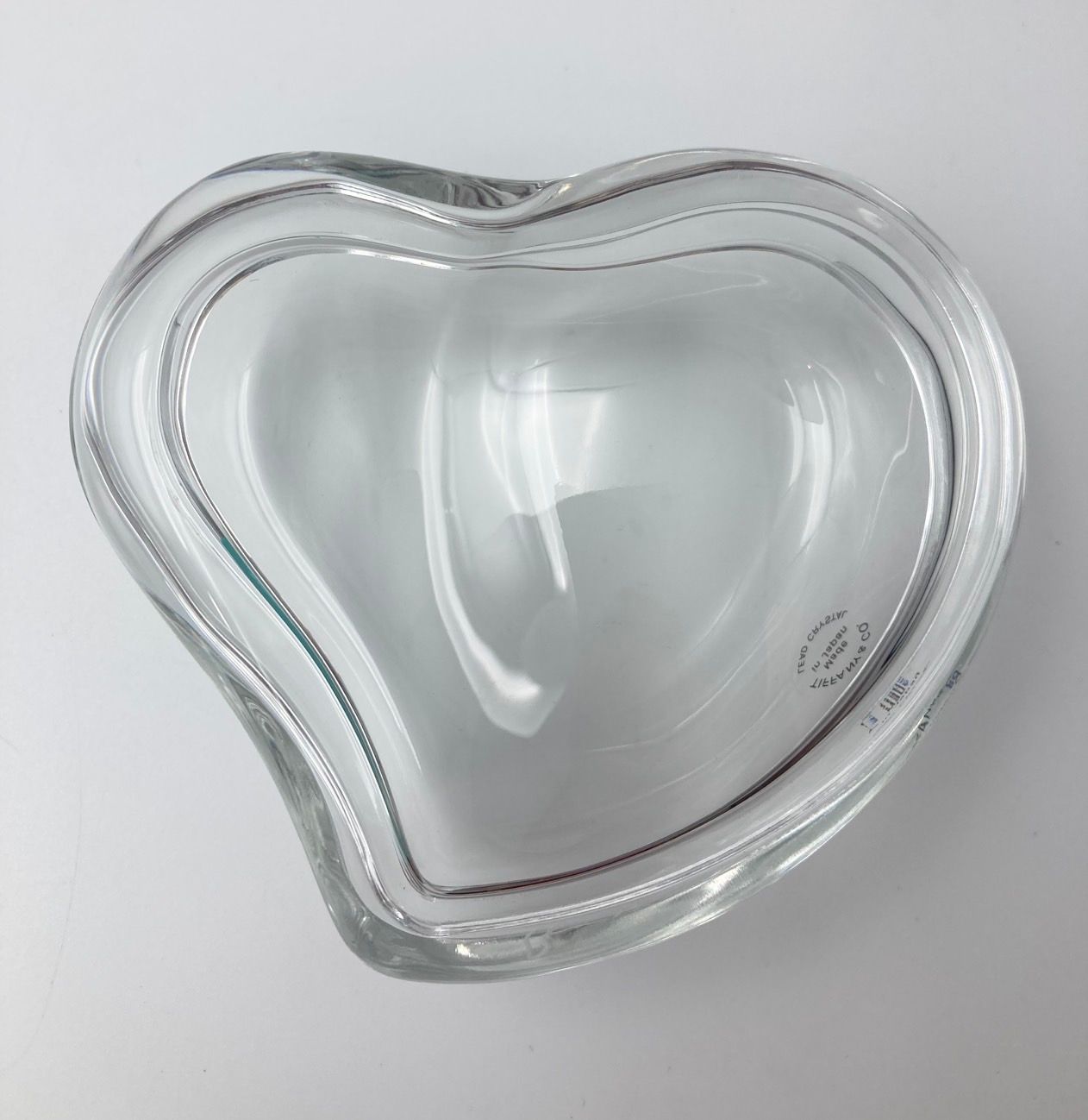 TIFFANY&Co ティファニー クリスタル ハート ガラスケース 小物入れ