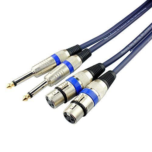 3m キャノン変換ケーブル マイクケーブル モノラルフォン×2-XLR×2 XLR