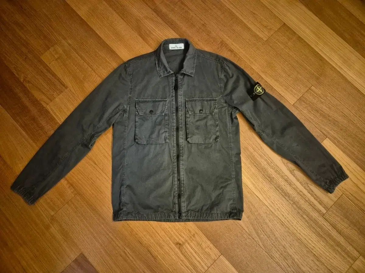 STONE ISLAND ストーンアイランド 21FW エフェクト オーバーサイズシャツ ダークグレー 本物のデパート M