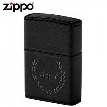 ZIPPO ジッポー オイルライター B-7革巻き 月桂樹 ブラック