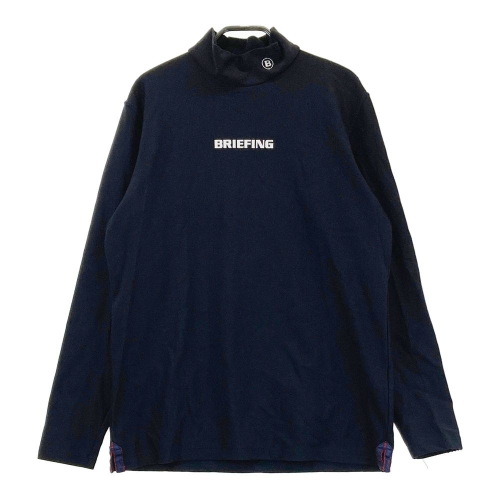 サイズ L BRIEFING GOLF ブリーフィング 裏起毛 ハイネック 長袖Tシャツ ネイビー系 240101530117 ゴルフウェア メンズ ストスト