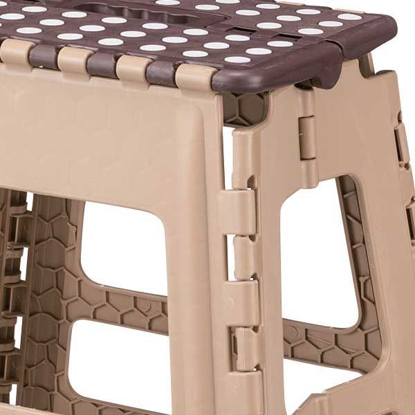 ８Ｐセット ポリプロピレン製の折りたたみ式クラフタースツール Ｌ No.622 W39×D32×H39cm ブラウン