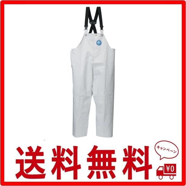 サロペット前ファスナー付 Lサイズ ホワイト 阪神素地 RA-98 (67-4890-23) 阪神素地 RA-98 サロペット前ファスナー付 Lサイズ ホワイト