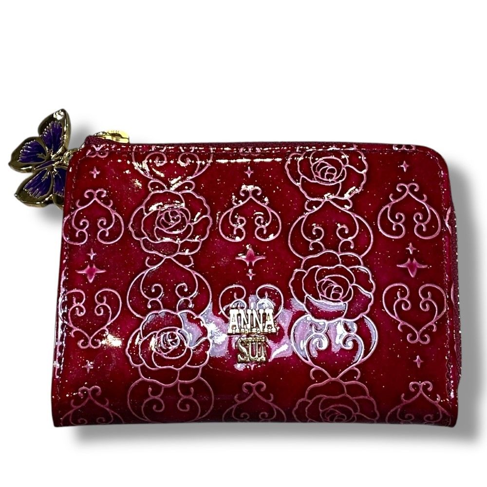 ANNA SUI ROSE HEART レディース マルチケース F ワインレッド