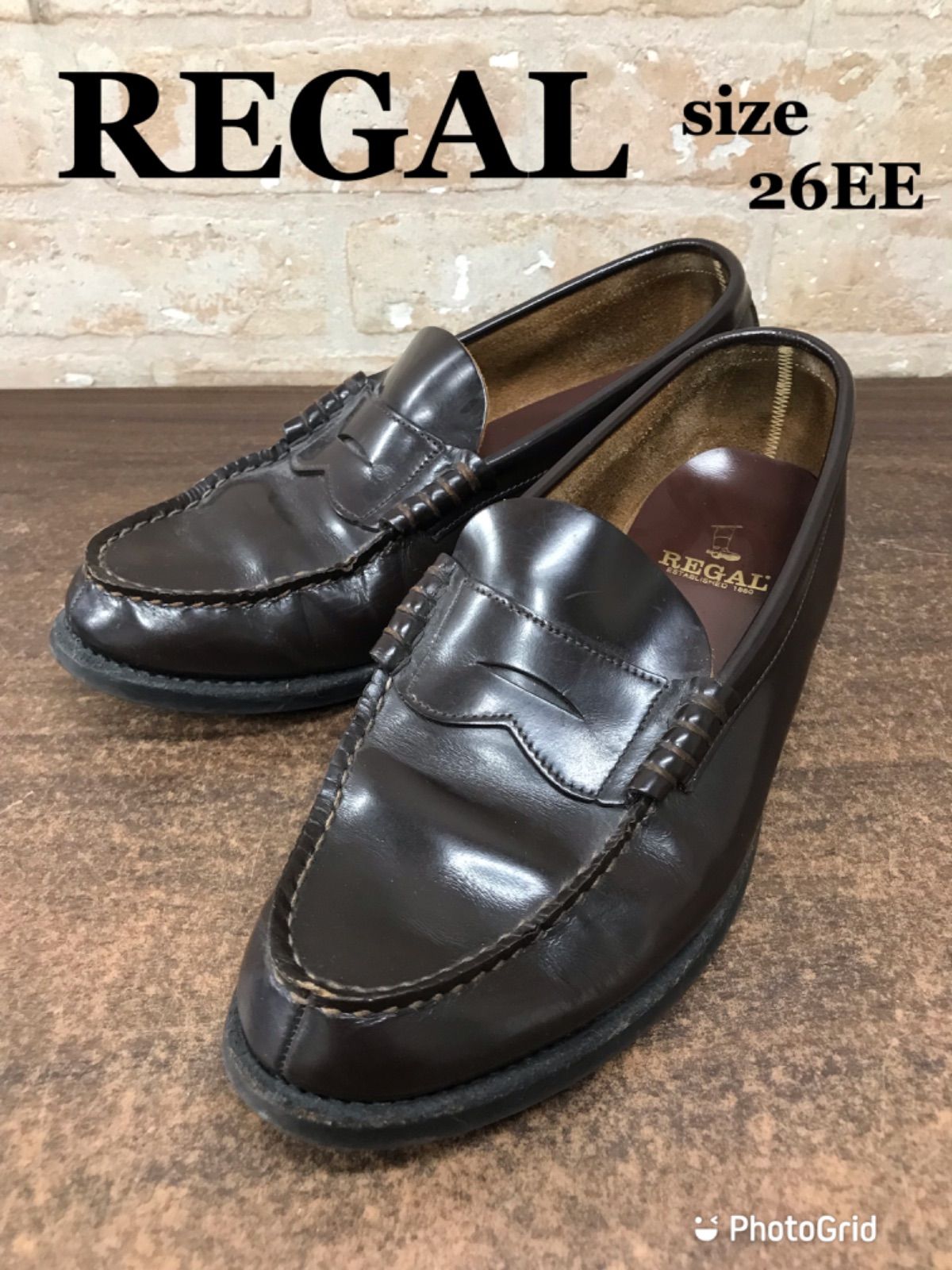 REGAL 黒 ローファー 26EE REGAL 黒 ローファー 26EE リーガル ローファー 26 EE メンズ - 黒