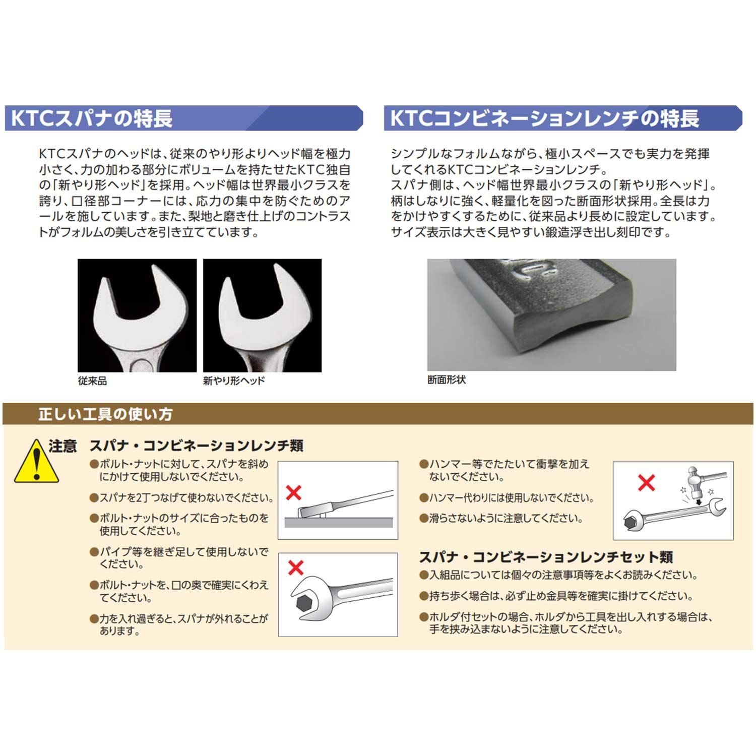 人気商品】京都機械工具(KTC) スパナセット 8本組 TS208 - VIVIDI