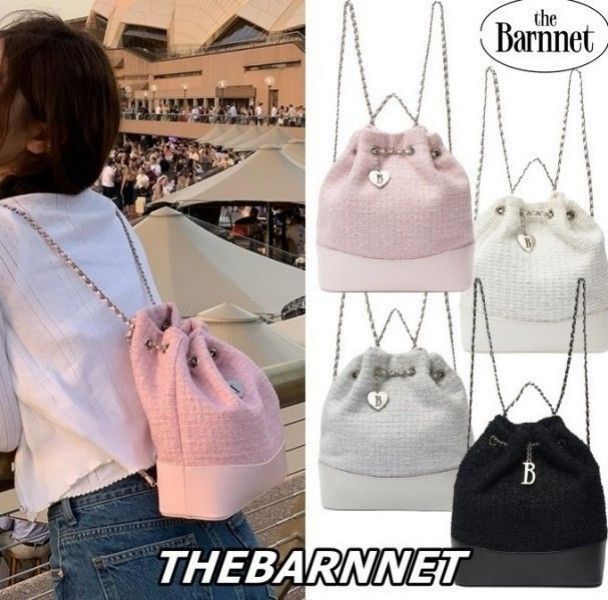 ★THE BARNNET★25SS Tweed Drawstring Chain Backpack★関税込 the Barnnet Tweed Drawstring Chain Backpack