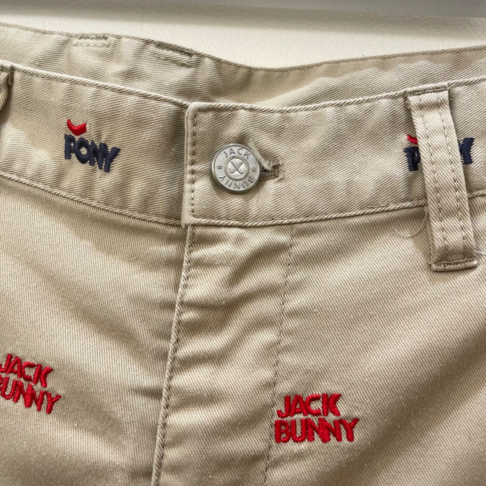 【レア】ジャックバニー×PONY コラボパンツ JACK BUNNY!! ジャックバニー × PONY ポニー ロゴエンブロイ