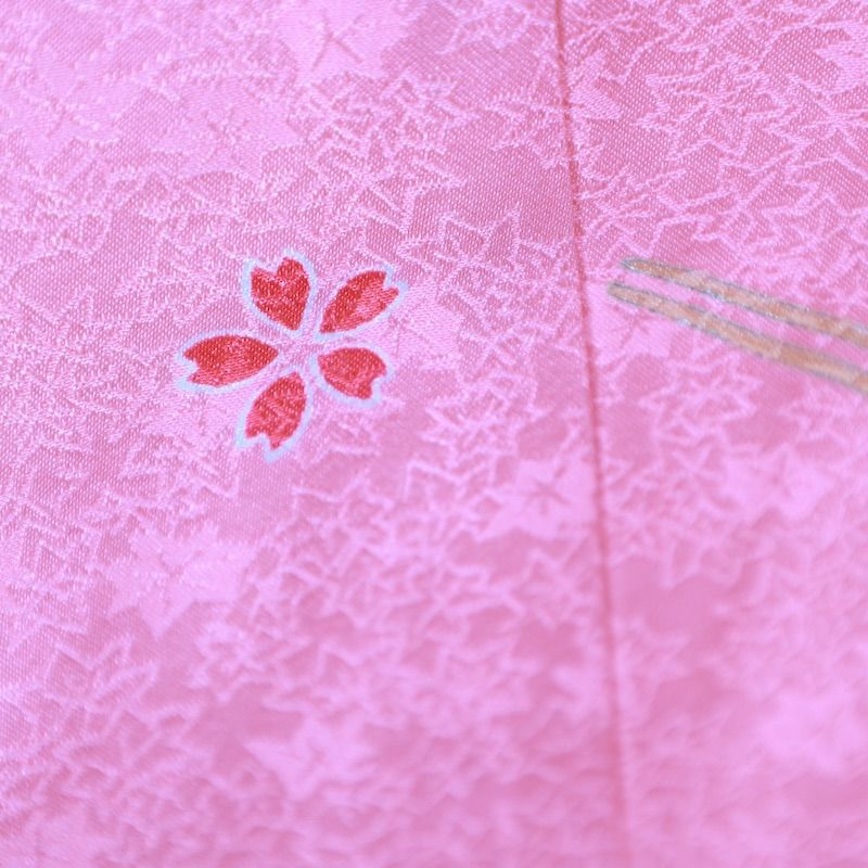 女児三身　ピンク　ブルー　紫　赤　ゴールド　うさぎ　花　染め疋田　TT23