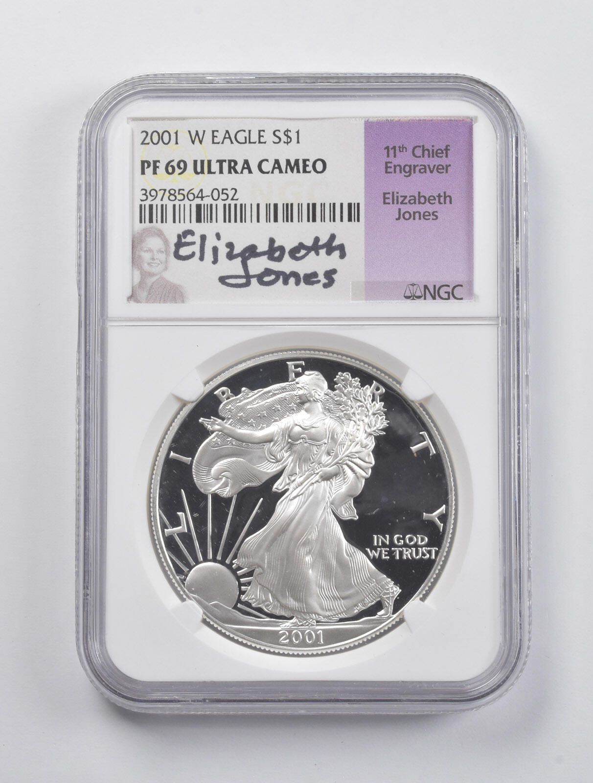 PF69 UCAM 2001W アメリカンシルバーイーグル サイン入り Js NGC