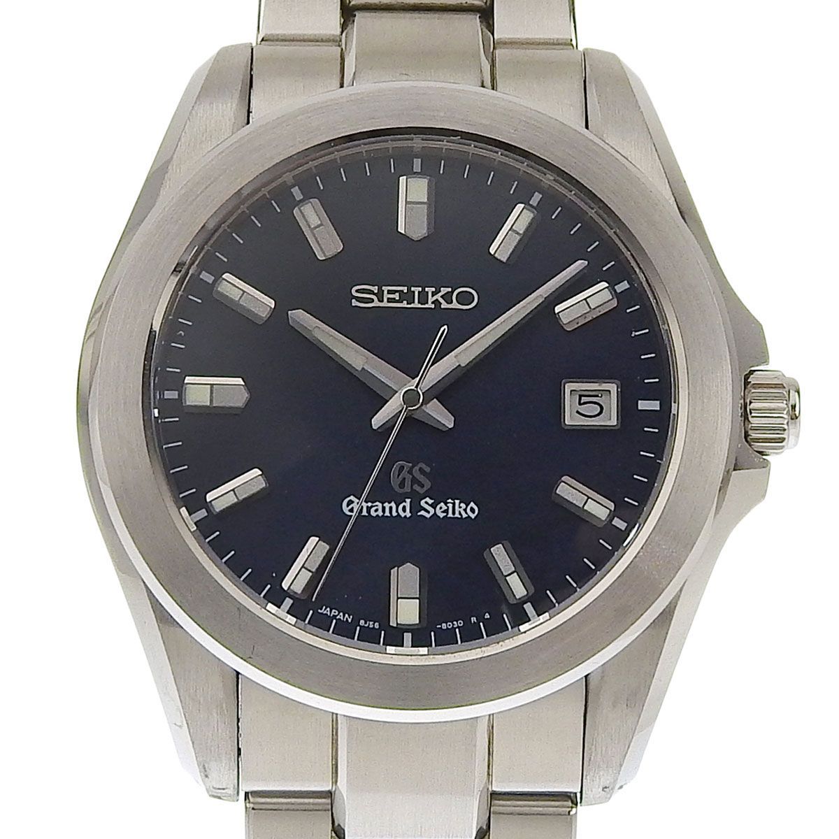 8966) セイコー SEIKO グランドセイコー クォーツ 腕時計 SS ブルー 