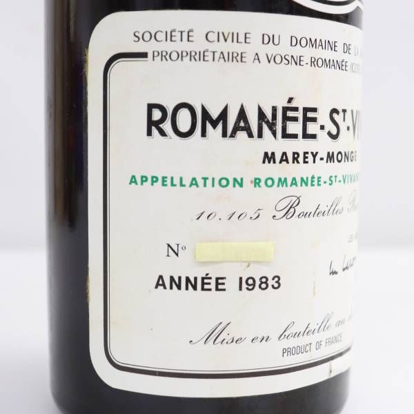 DRC ROMANEE-SAINT-VIVANT（ロマネ サンヴィヴァン）1983 15％未満 750ml ※ラベルキズ・液面低下  X23F090002 - メルカリ